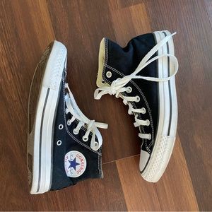 Converse Black High Top Shoes S 7